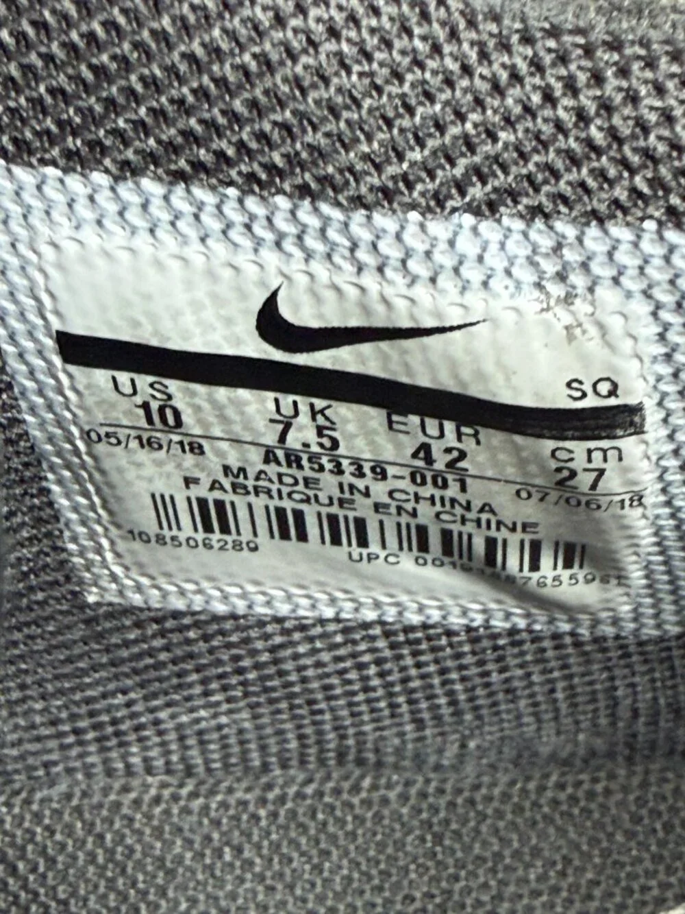 Nike women’s size
